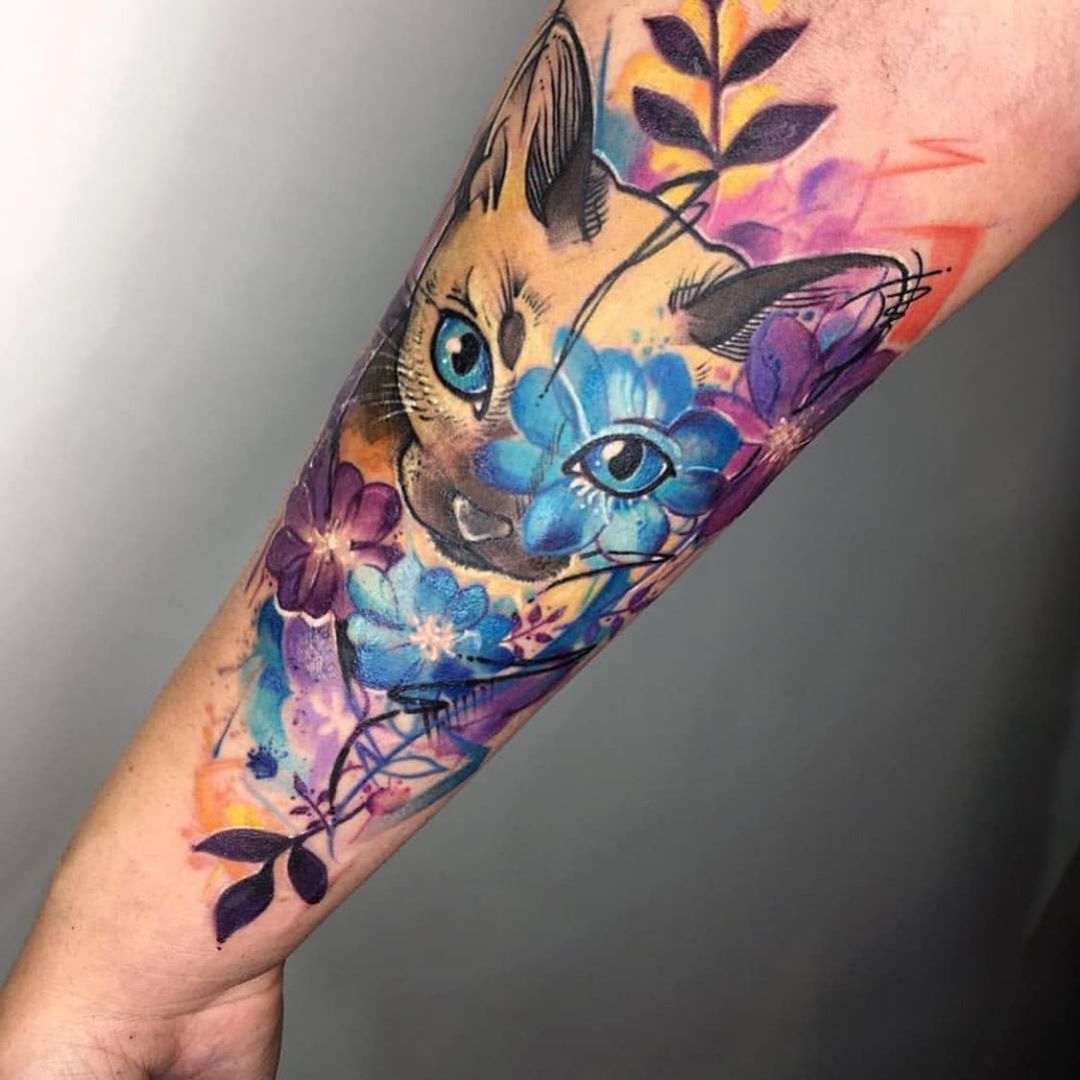 Tatuagem aquarela